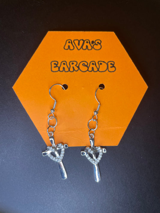 Eternal Shine Cross Earrings