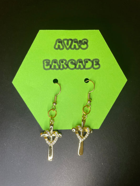 Eternal Shine Cross Earrings