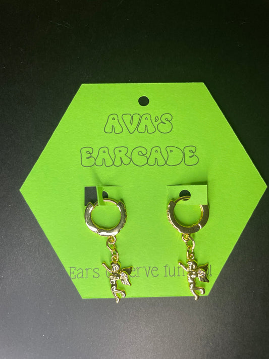 Sparkling Guardian Angel Earrings