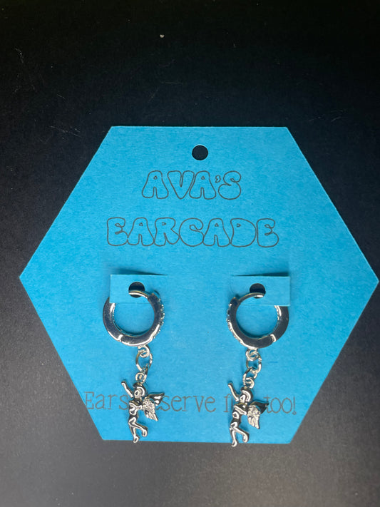 Sparkling Guardian Angel Earrings