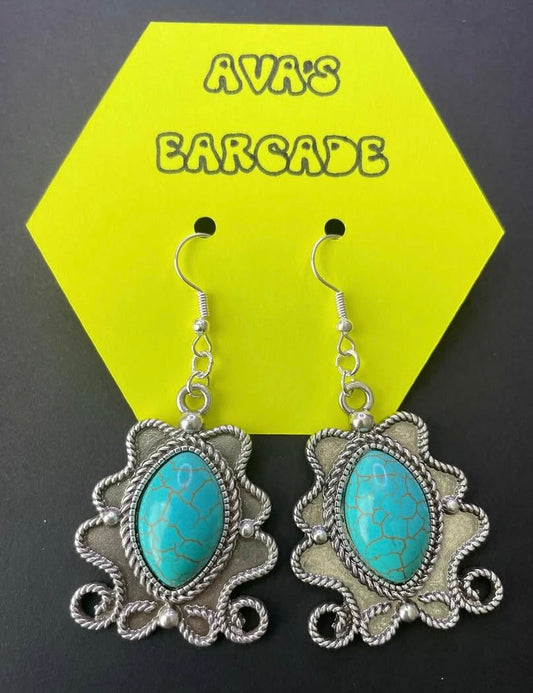 Sky Dancer Turquoise Earrings