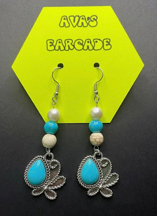 Daisy Dew Turquoise Earrings