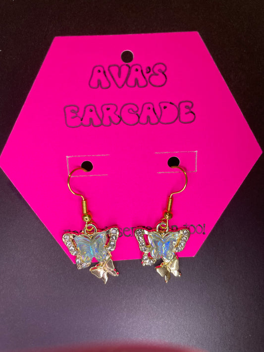 Twin Flutters Butterfly Earrings