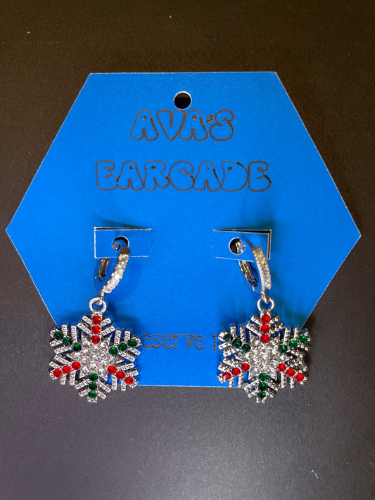 Polar Kiss Snowflakes Christmas Earrings