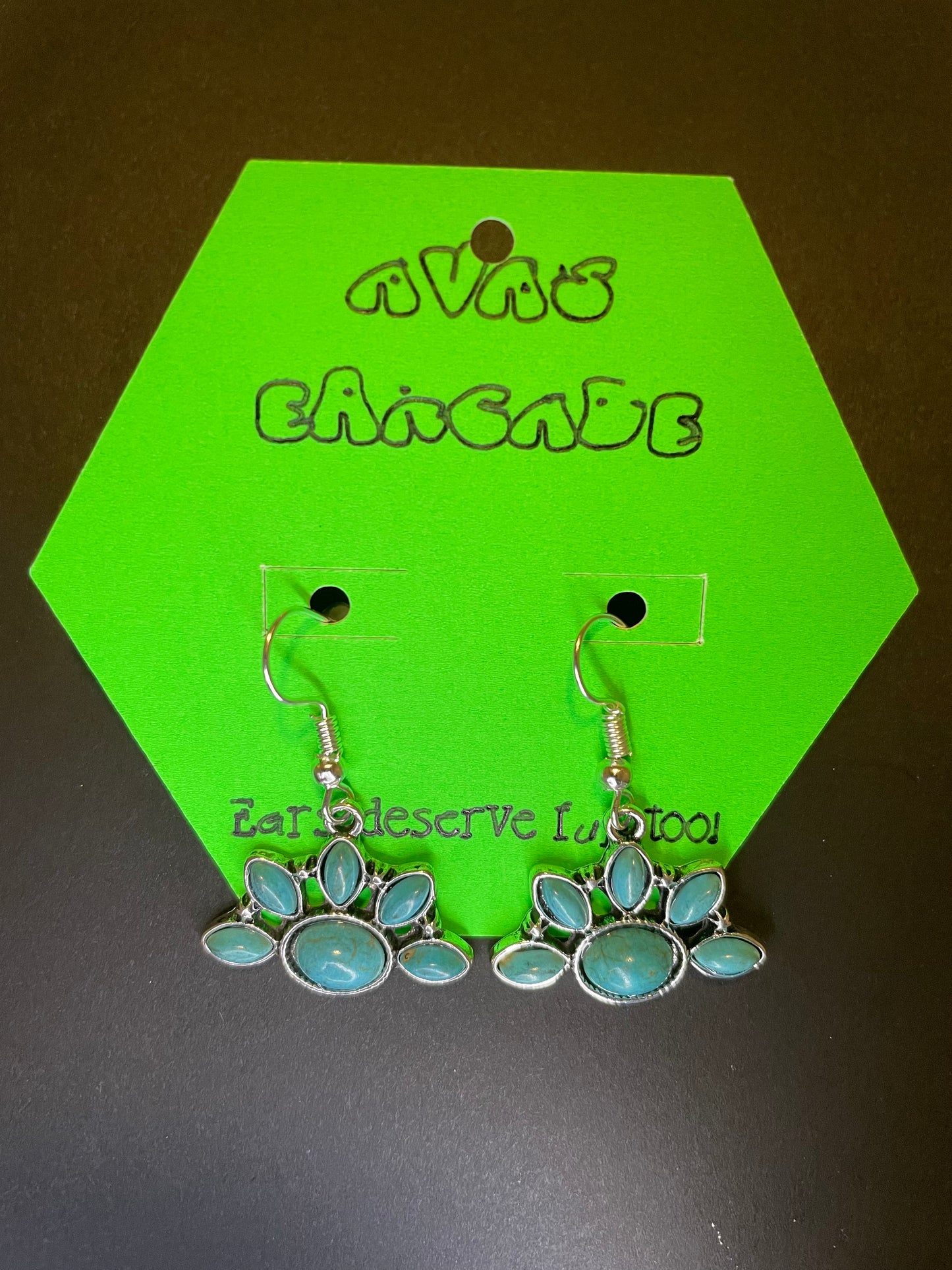 Boots & Bling Turquoise Earrings