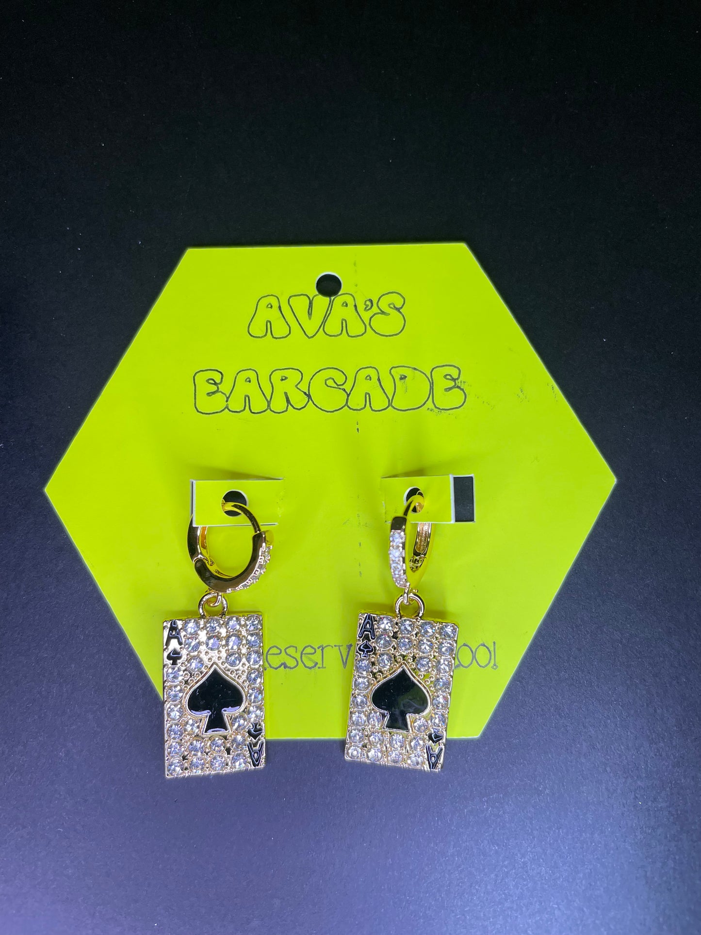 Ace High Card Earrings
