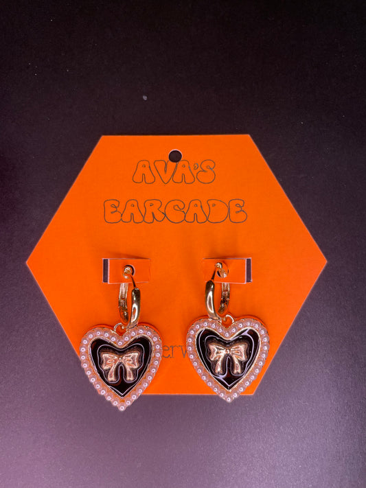 Tied Pretty Hearts Valentines Earrings