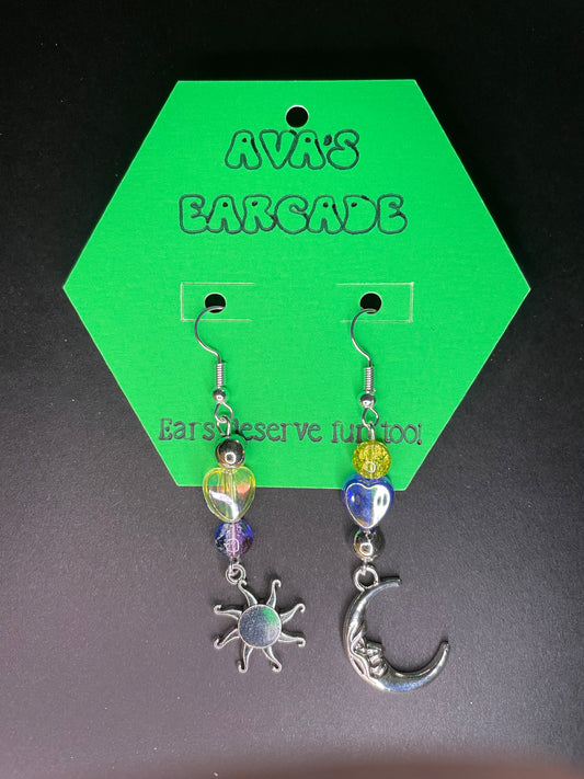 Light and Night Mismatch Earrings