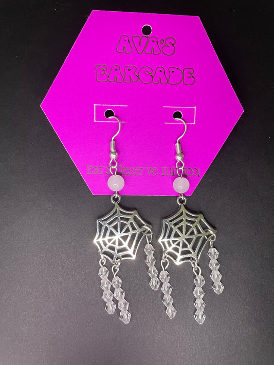Web of Lies Halloween Earrings