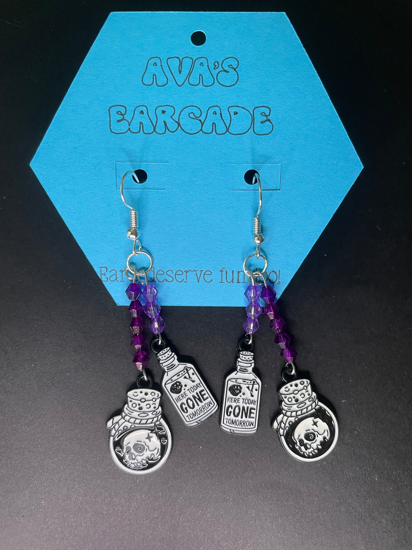 Sip Carefully Halloween Earrings