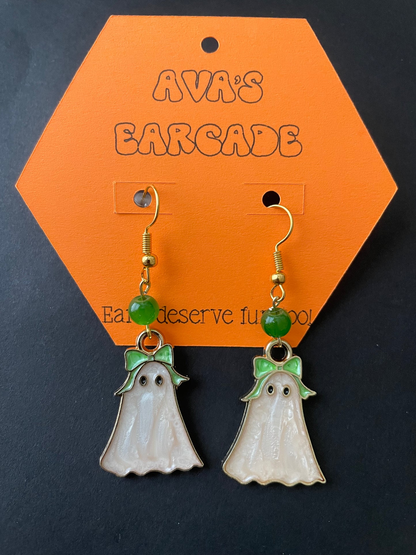 Bow Boo π Ghost Earrings