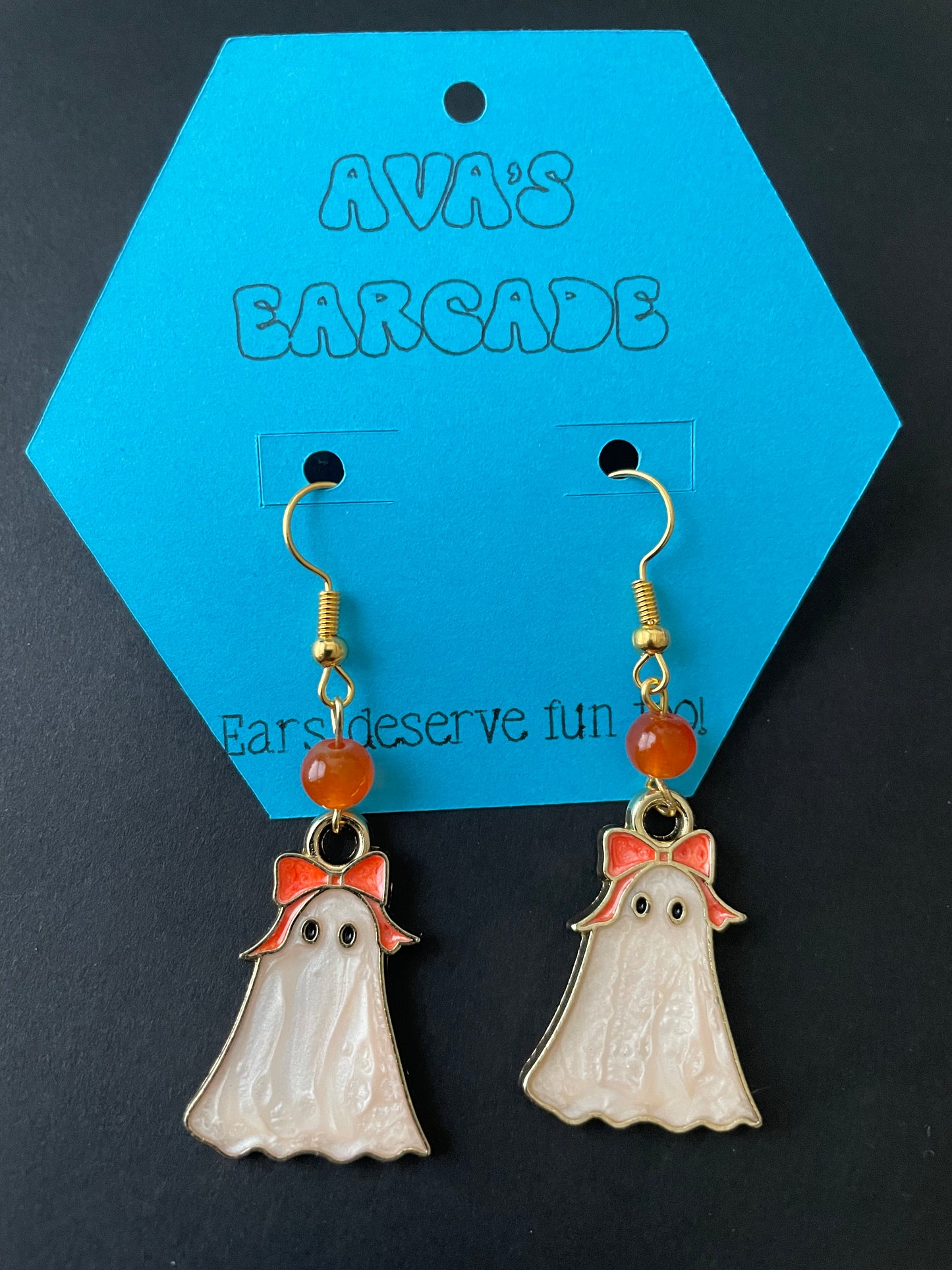 Bow Boo π Ghost Earrings