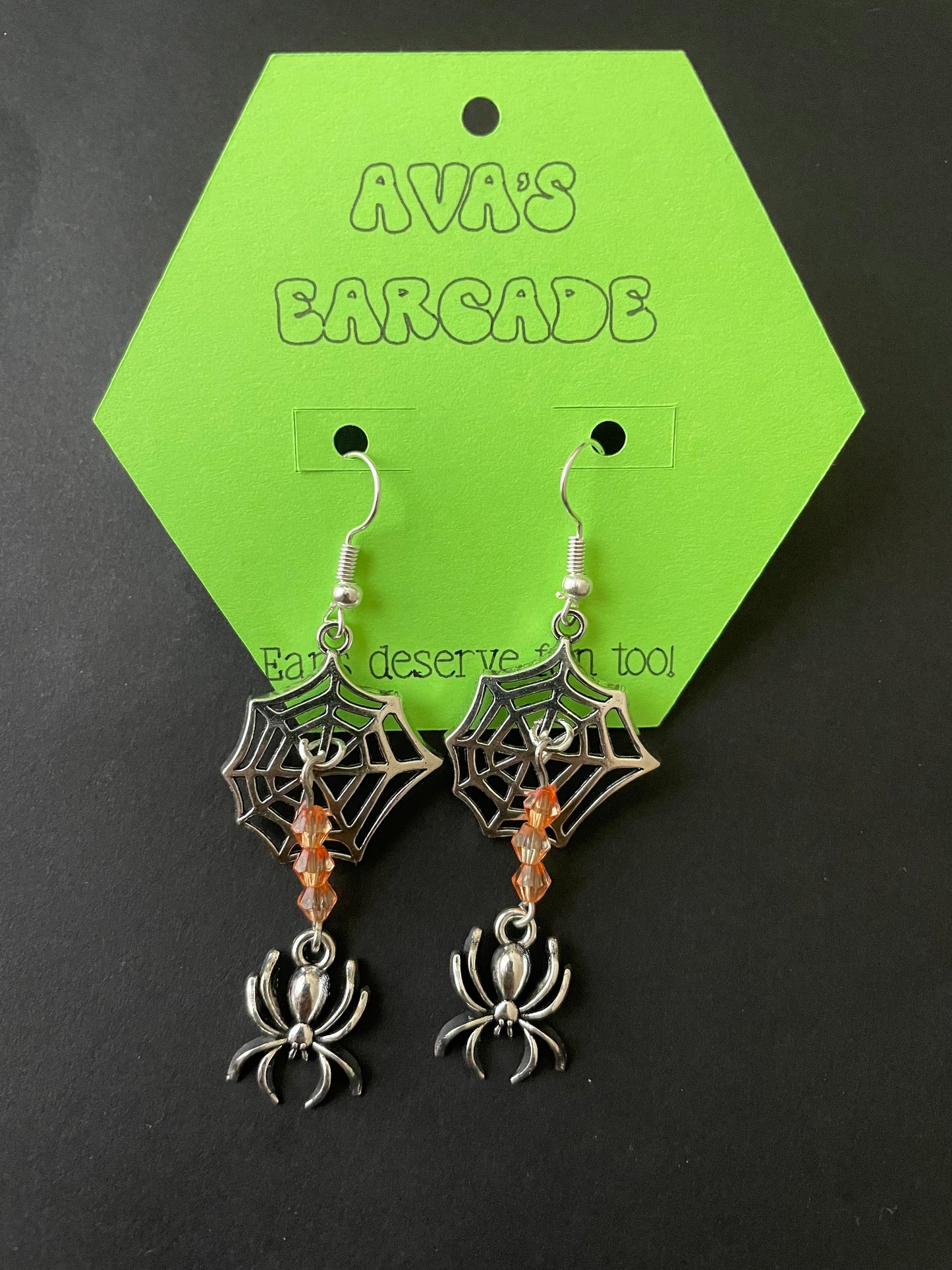 Webbed in Glam Spider Earrings
