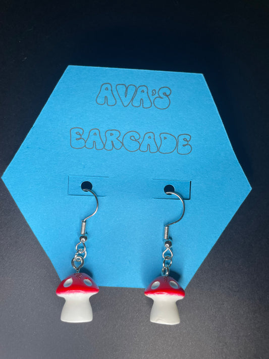 Magic Cap Mushroom Earrings