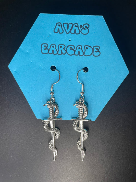 Serpent’s Bite Sword Earrings