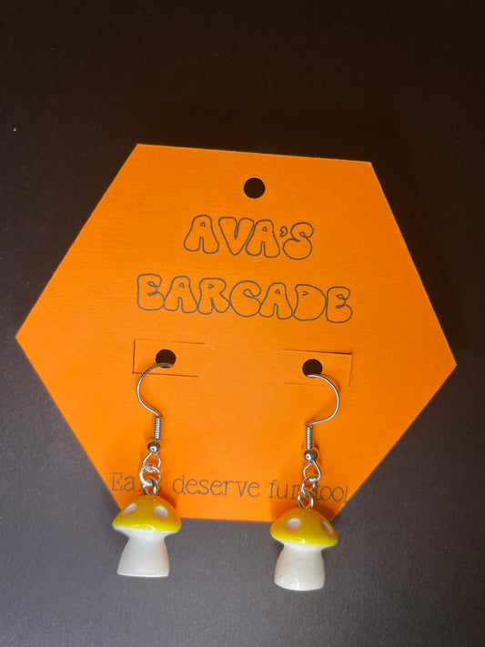Magic Cap Mushroom Earrings
