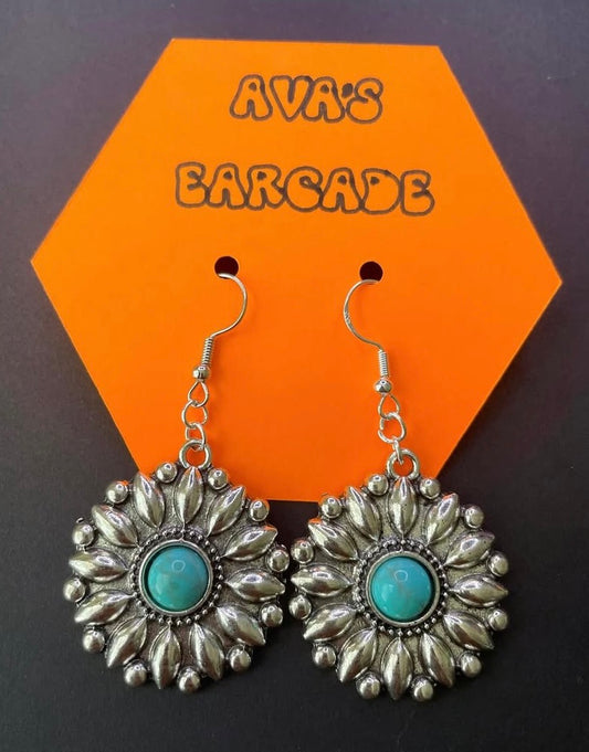 Blue Mirage Turquoise Earrings