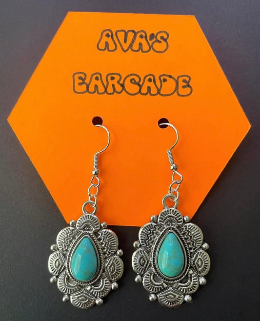 Magnolia Mist Turquoise Earrings