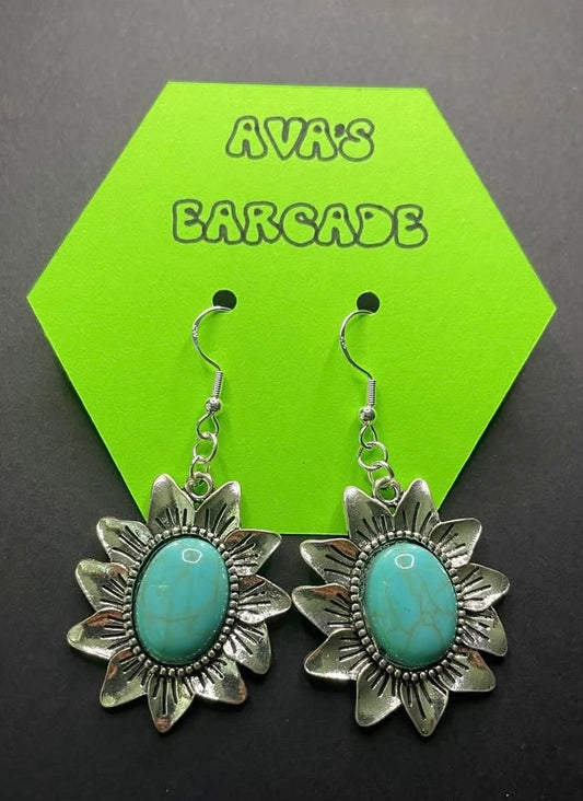 Porch Swing Turquoise Earrings