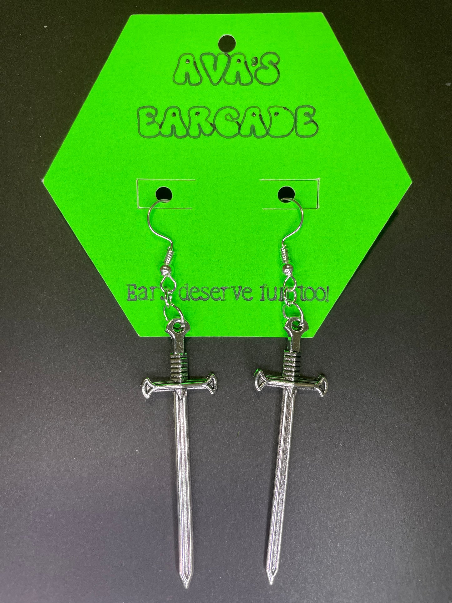 Knight Moves Sword Earrings