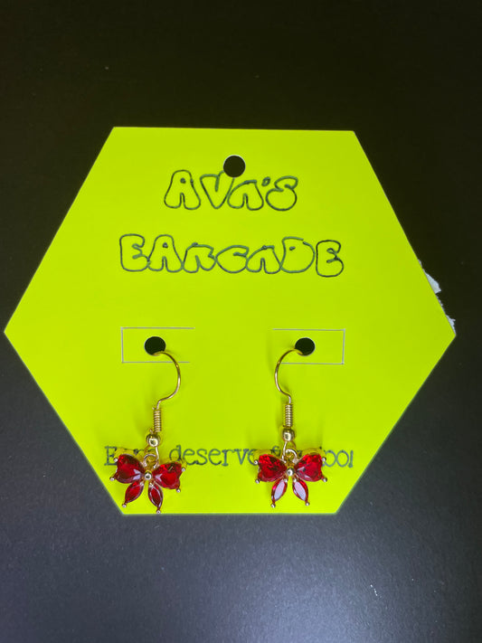 Holly Jolly Bows Christmas Earrings