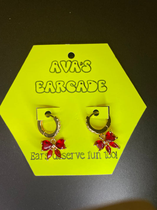 Holly Jolly Bows Christmas Earrings