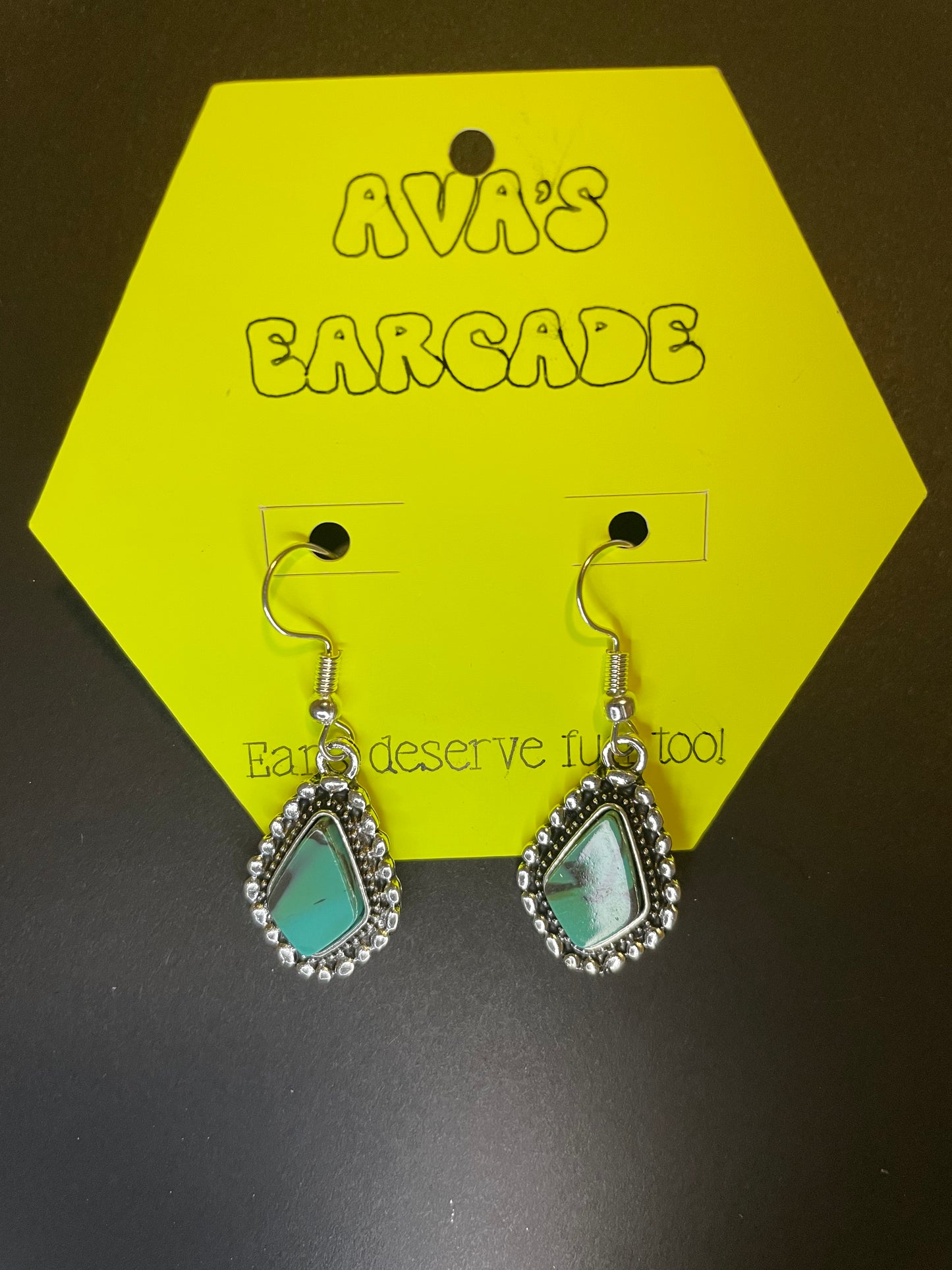 Saddle Shine Turquoise Earrings