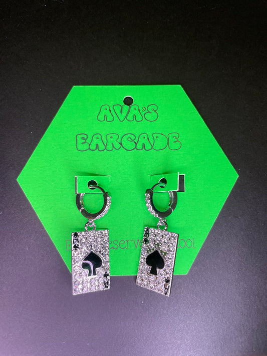 Ace High Card Earrings