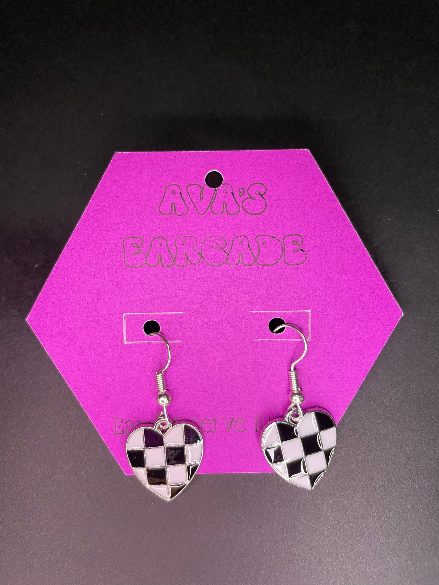 Checkmate Hearts Valentines Earrings