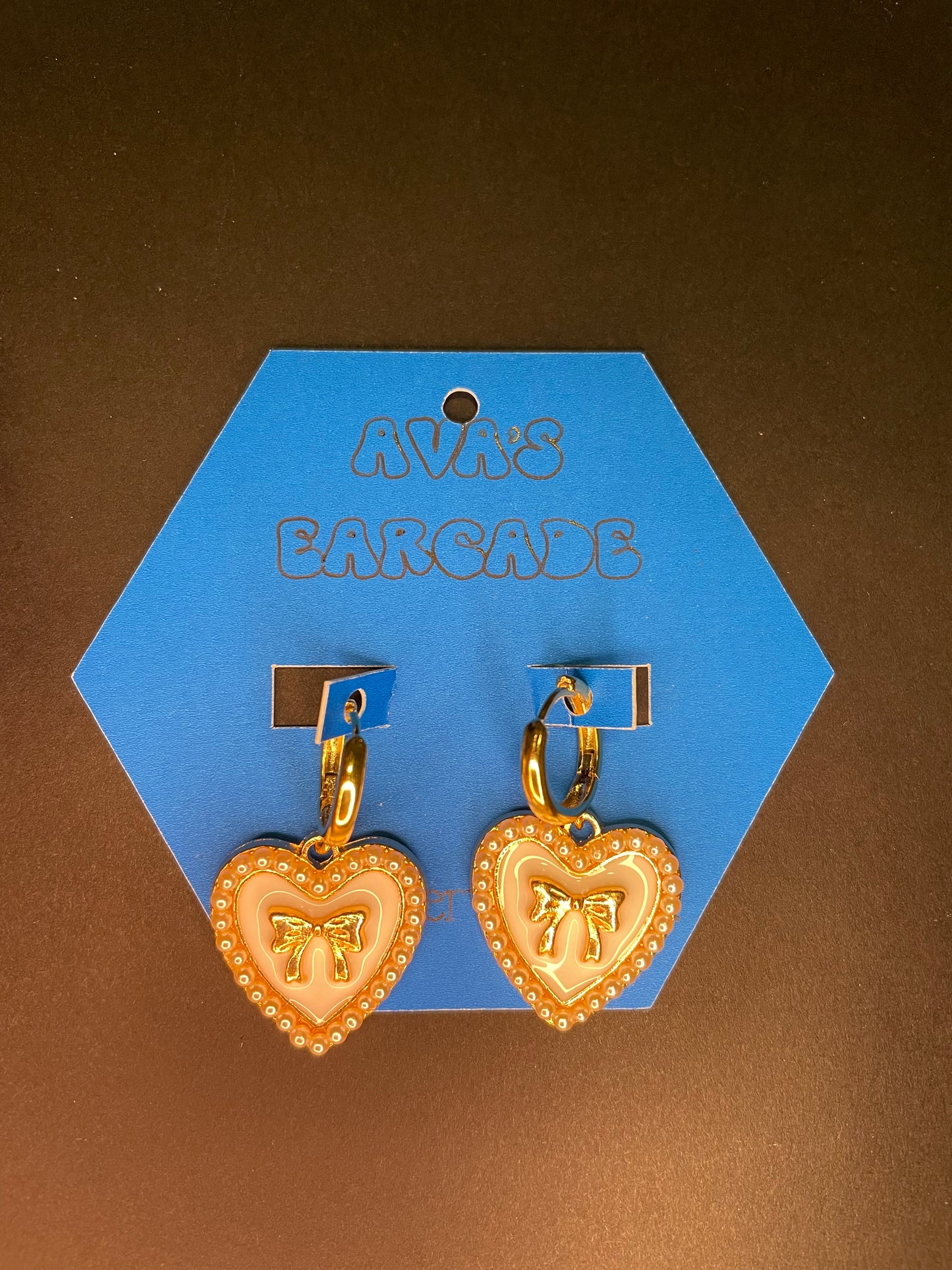 Tied Pretty Hearts Valentines Earrings