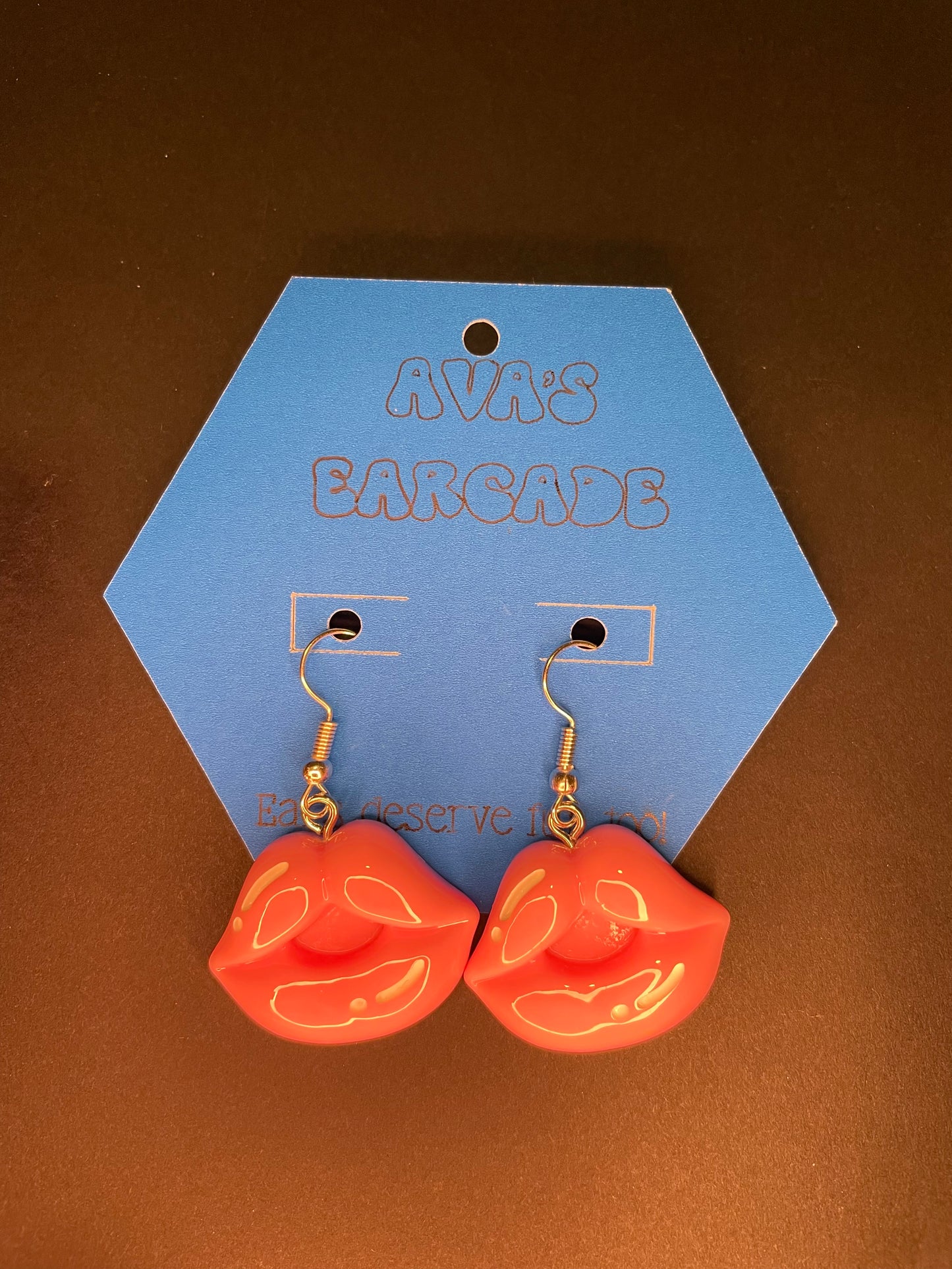 Pucker Up Valentines Earrings