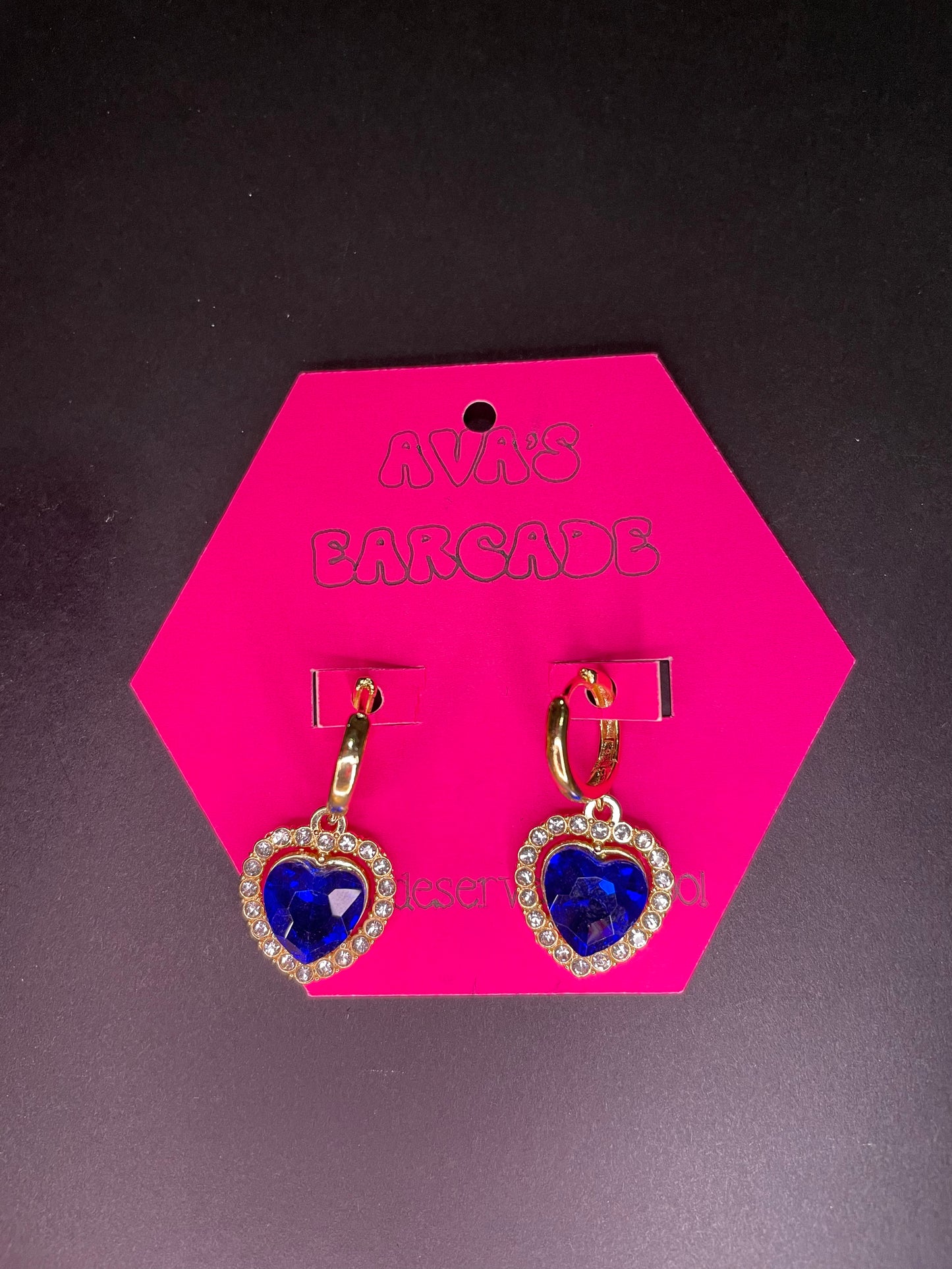 Crystal Crush Hearts Valentines Earrings