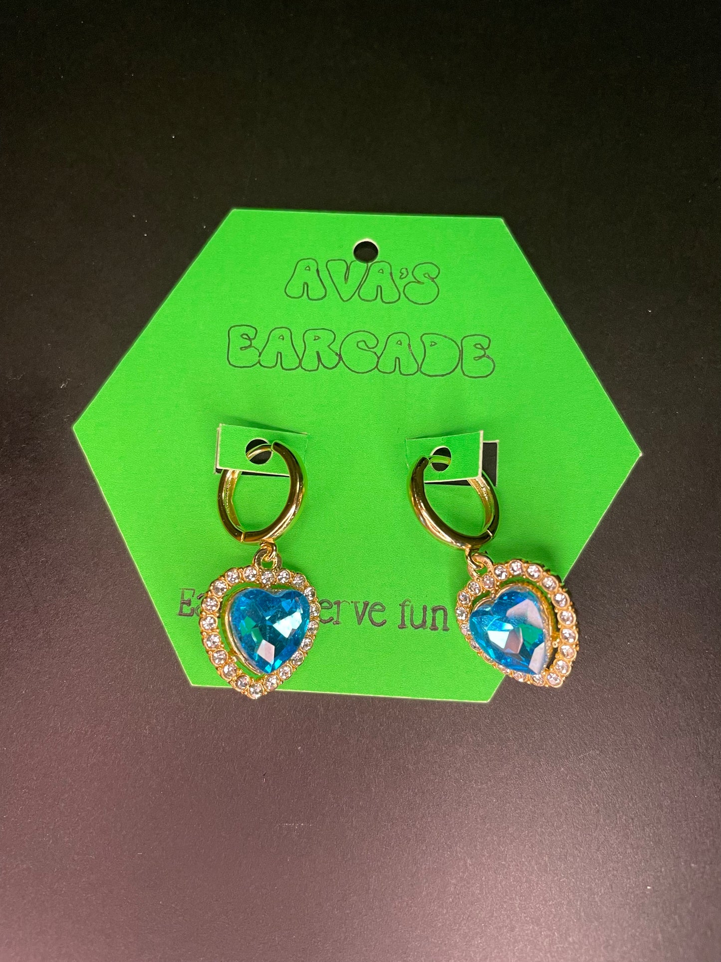 Crystal Crush Hearts Valentines Earrings