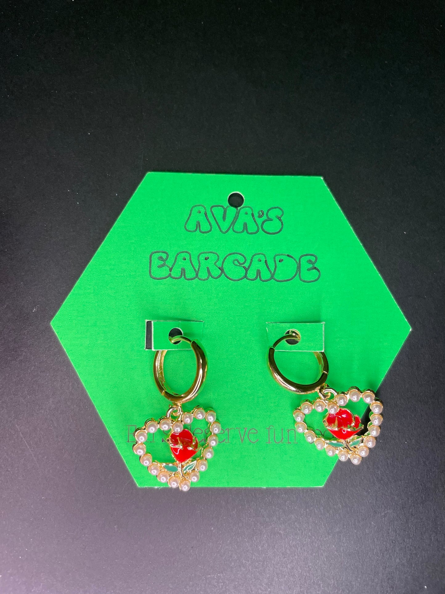 Crystal Crush Hearts Valentines Earrings