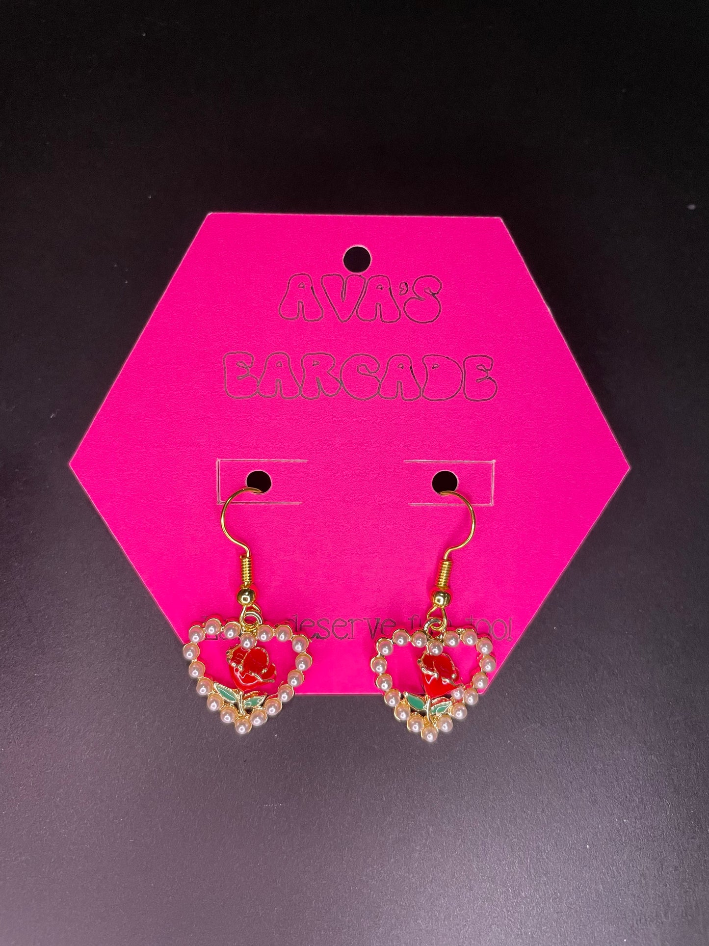 Crystal Crush Hearts Valentines Earrings