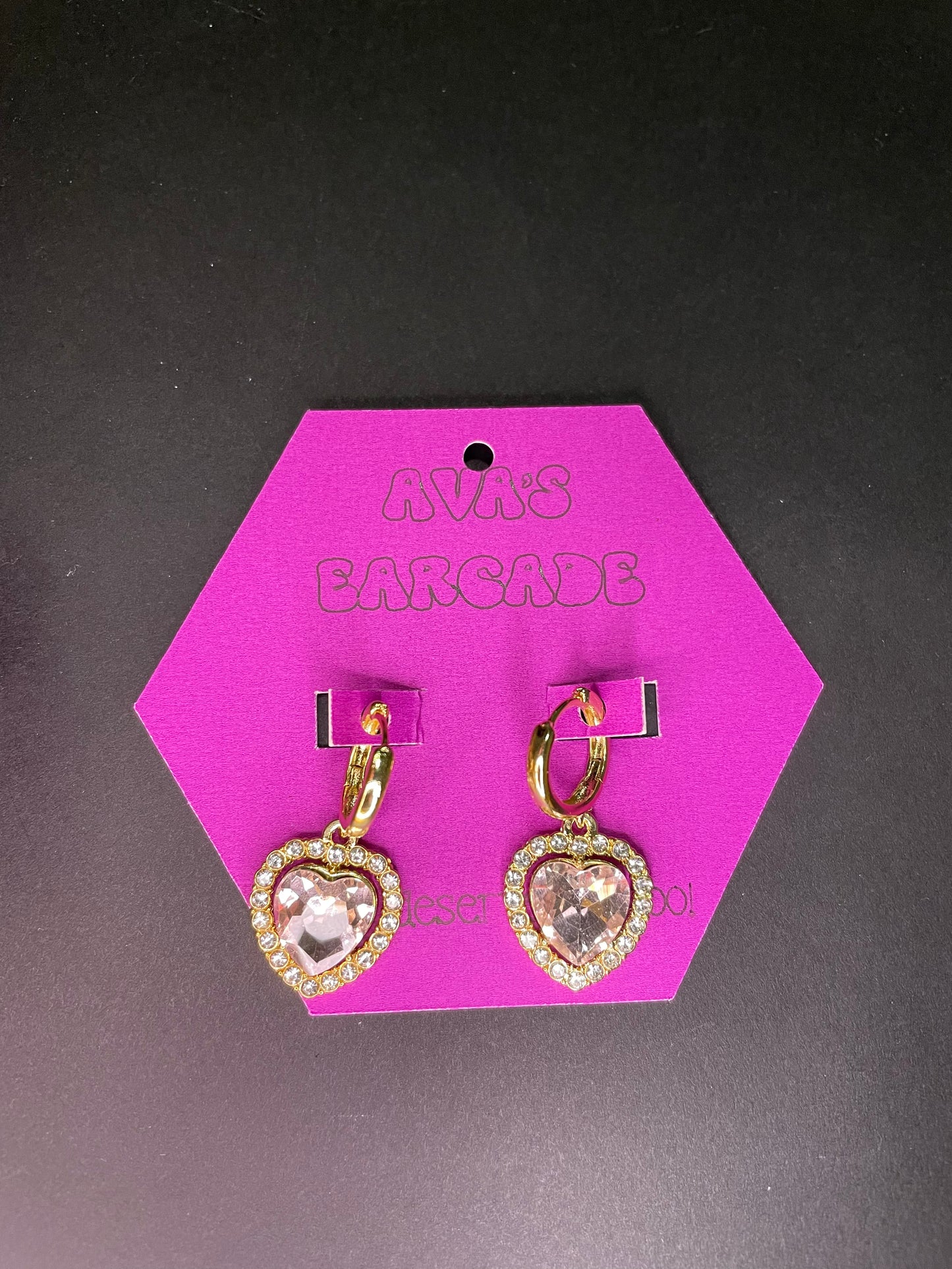 Crystal Crush Hearts Valentines Earrings