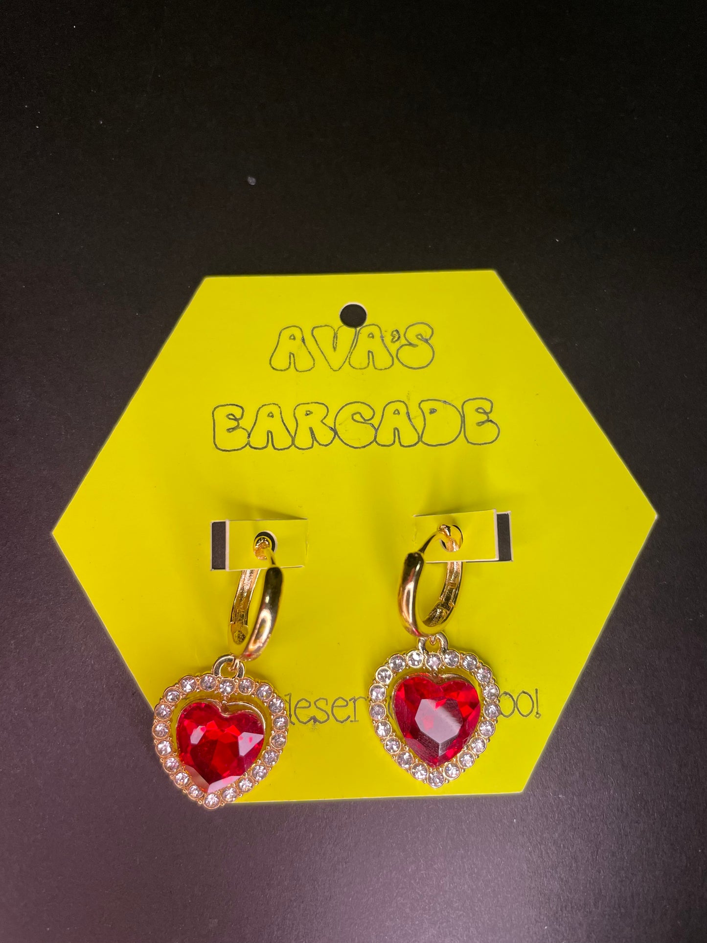 Crystal Crush Hearts Valentines Earrings