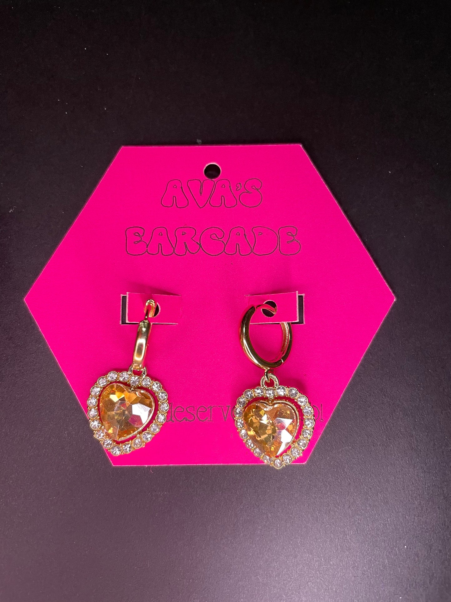 Crystal Crush Hearts Valentines Earrings