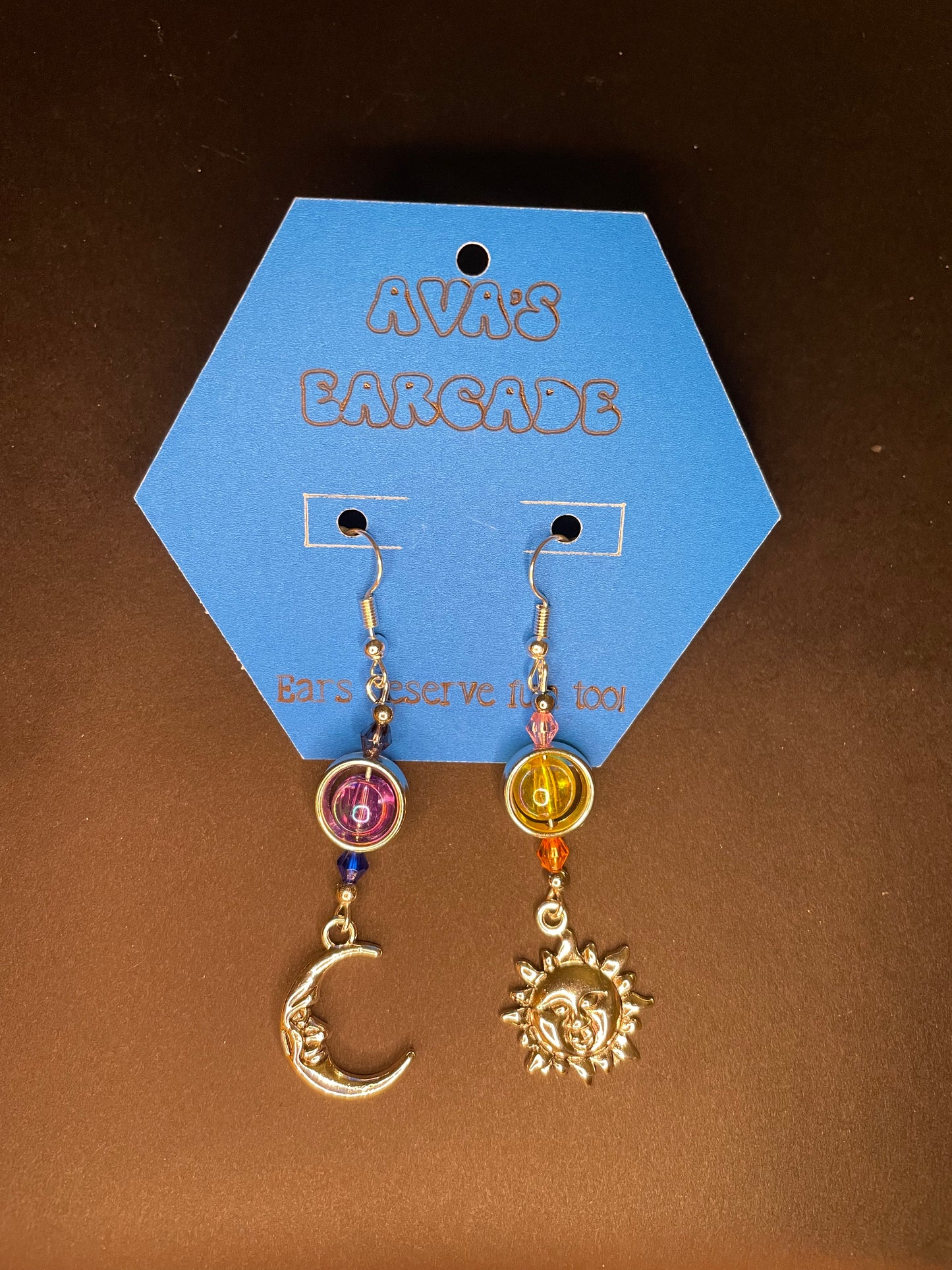 Light and Night Mismatch Earrings