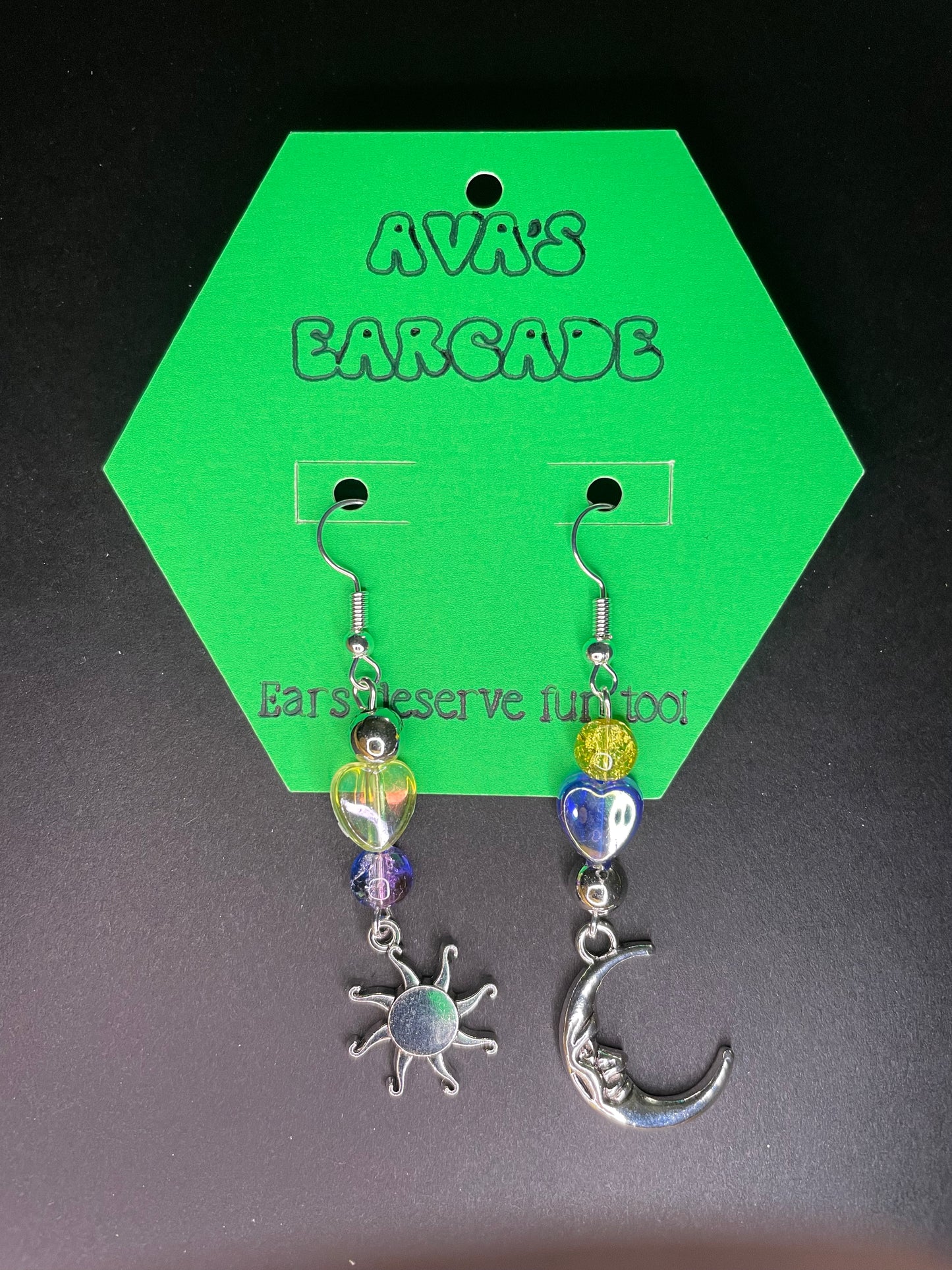 Light and Night Mismatch Earrings