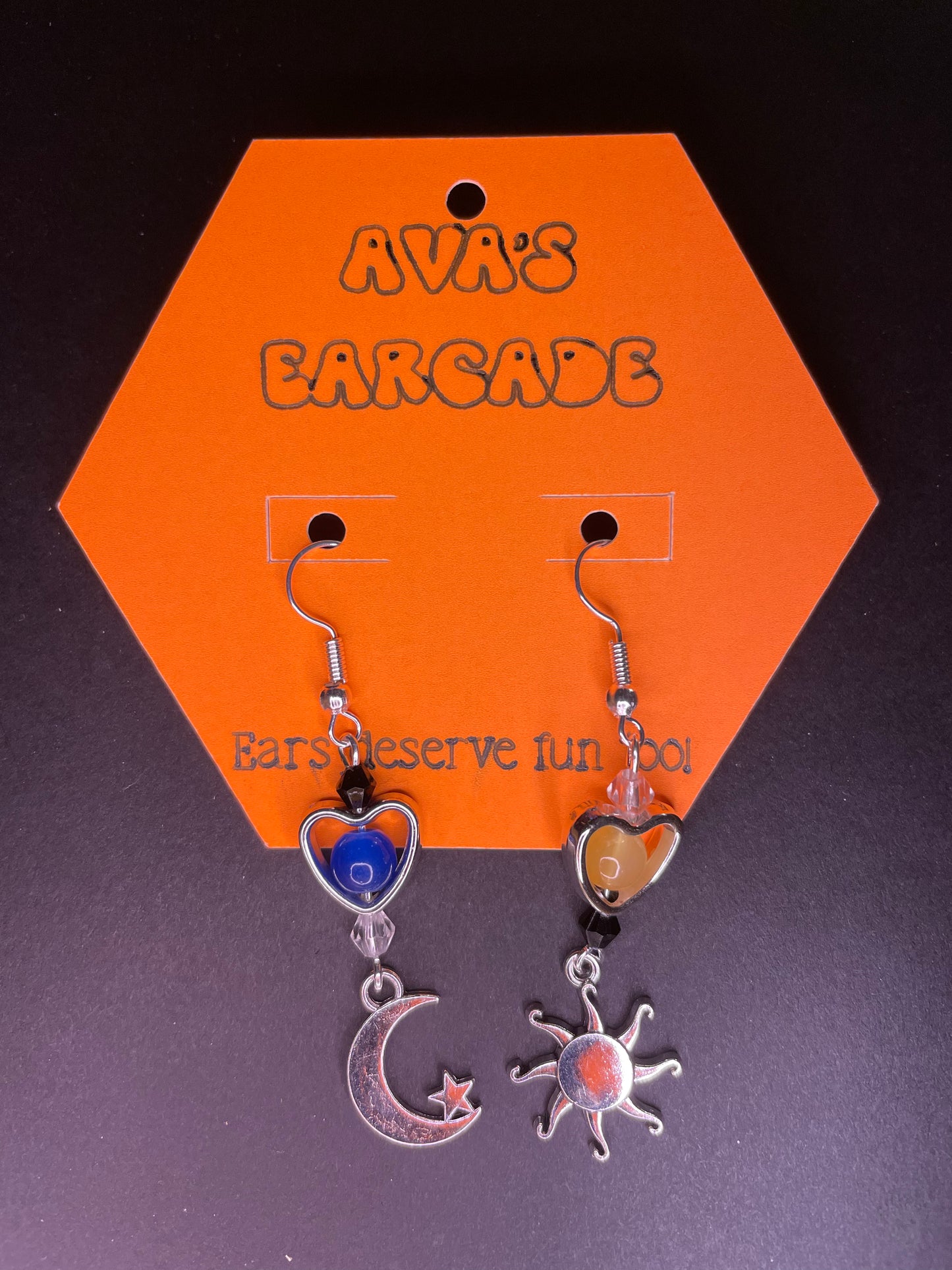 Light and Night Mismatch Earrings