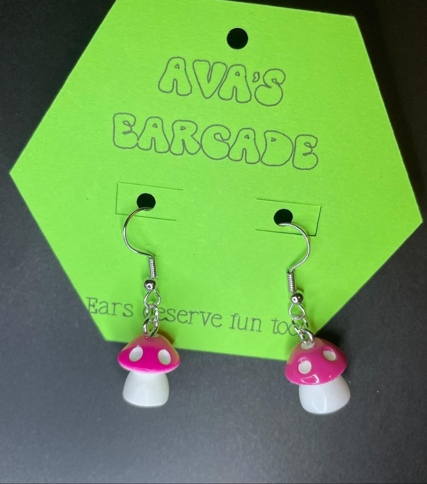 Magic Cap Mushroom Earrings