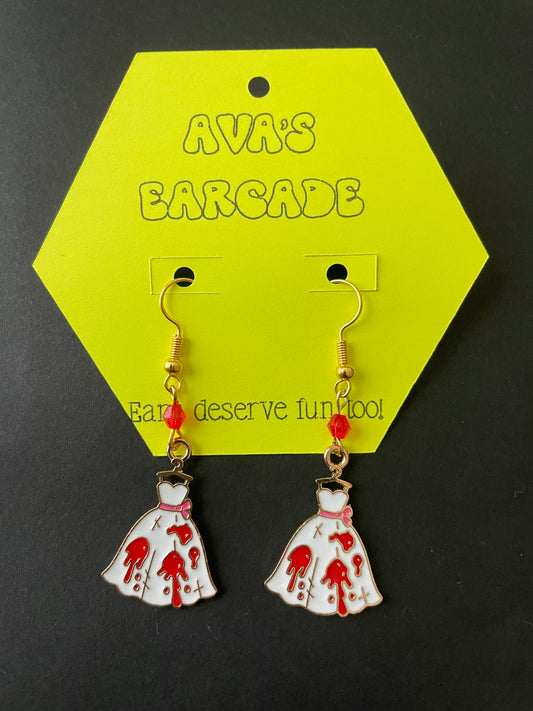 Till Death Do Us Part Halloween Earrings