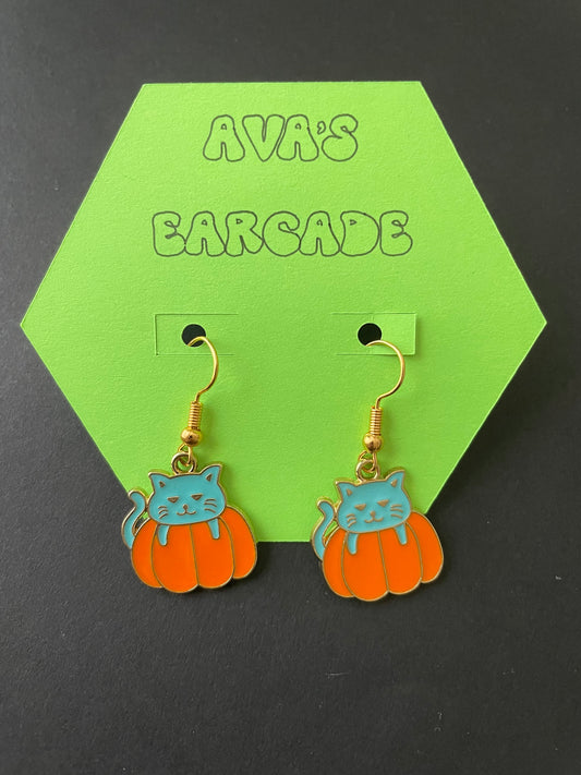 Pumpkin Patch Cuties Halloween Earrings