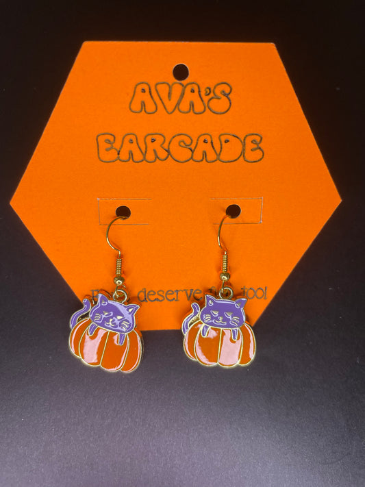 Pumpkin Patch Cuties Halloween Earrings