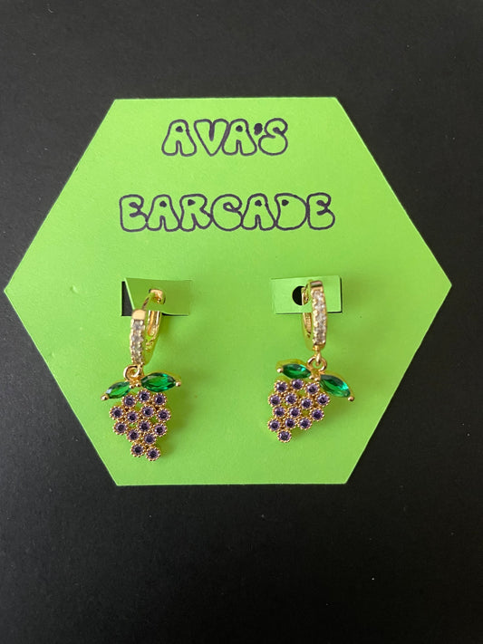 Grape-tastic Fruit Earrings