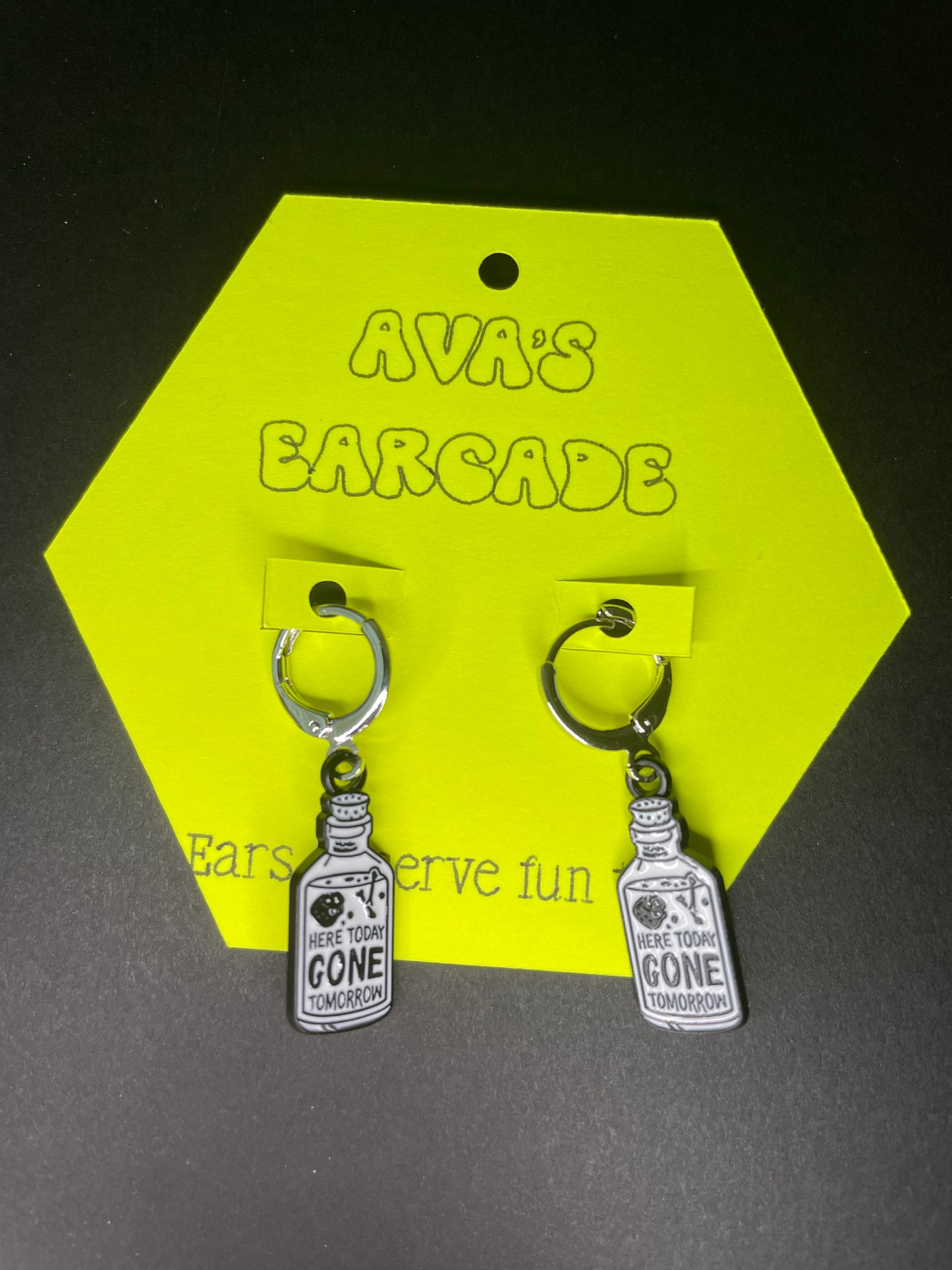 Sip Carefully Halloween Earrings