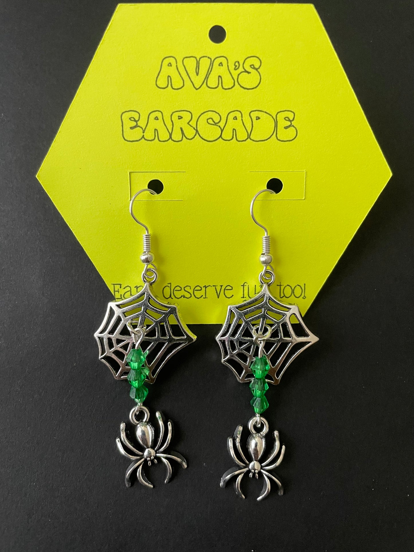 Webbed in Glam Spider Earrings