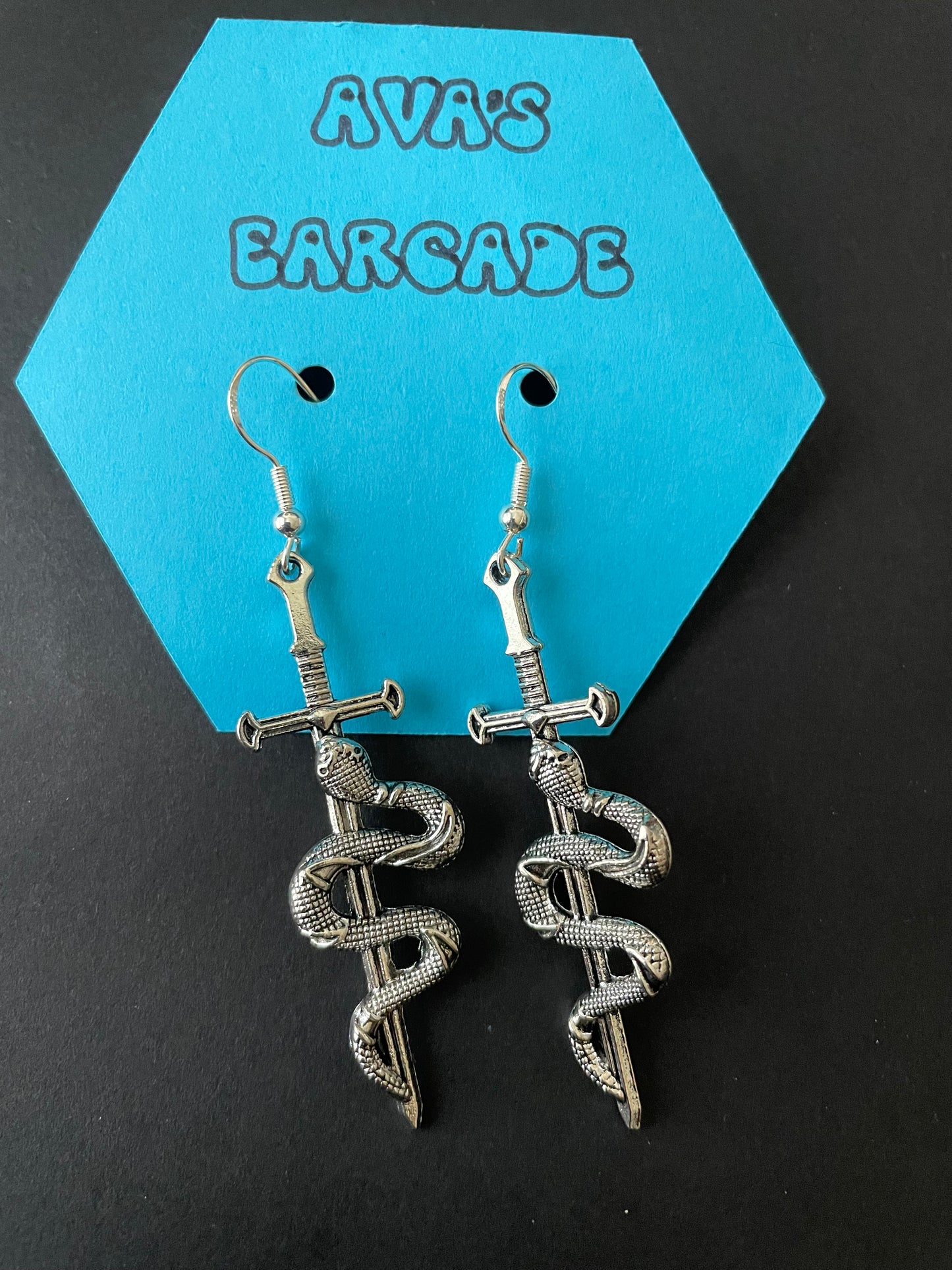 Serpent's Edge Sword Earrings