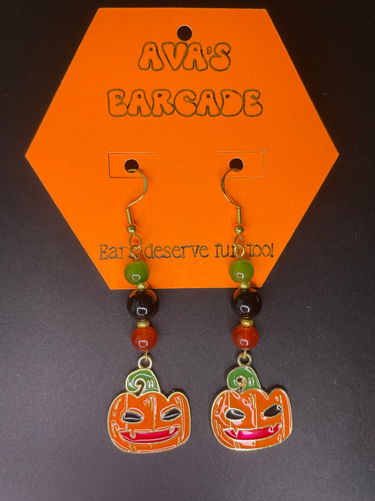 Smashin’ Pumpkins Halloween Earrings